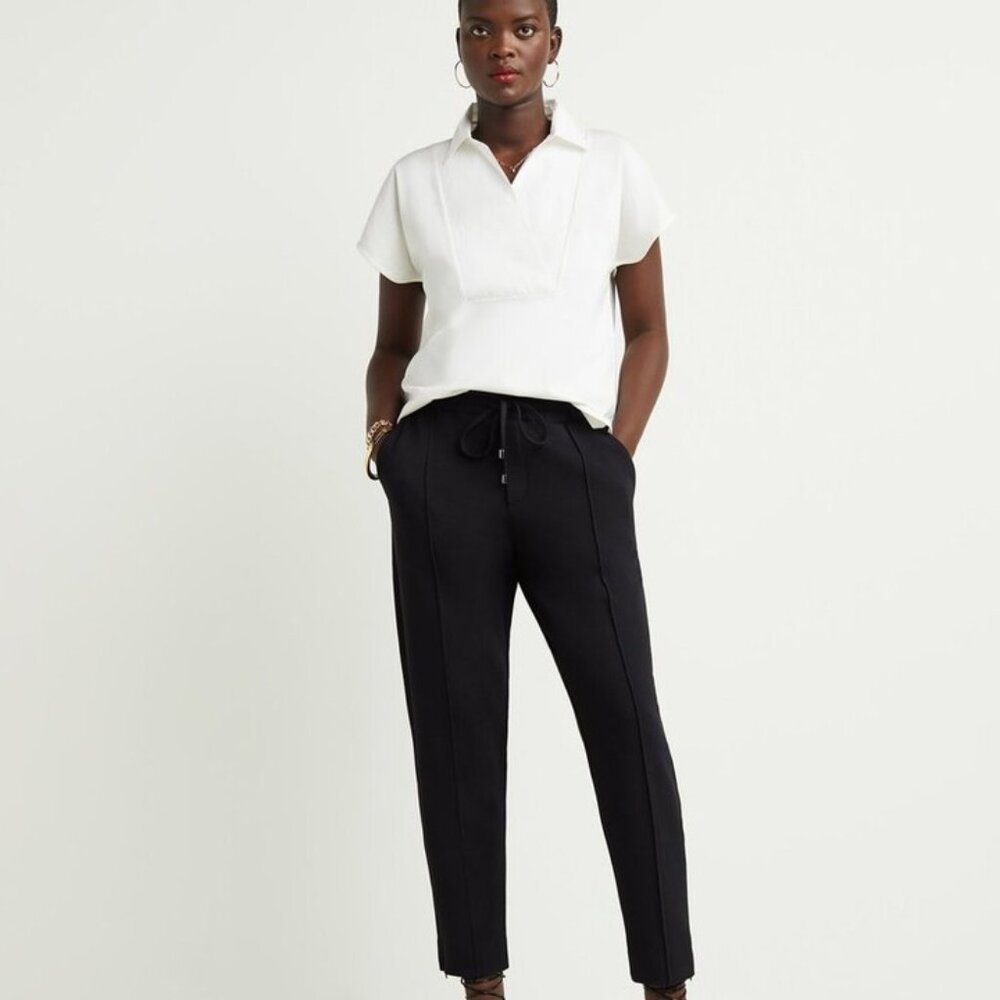GSTQ Cropped Knit Pant Black